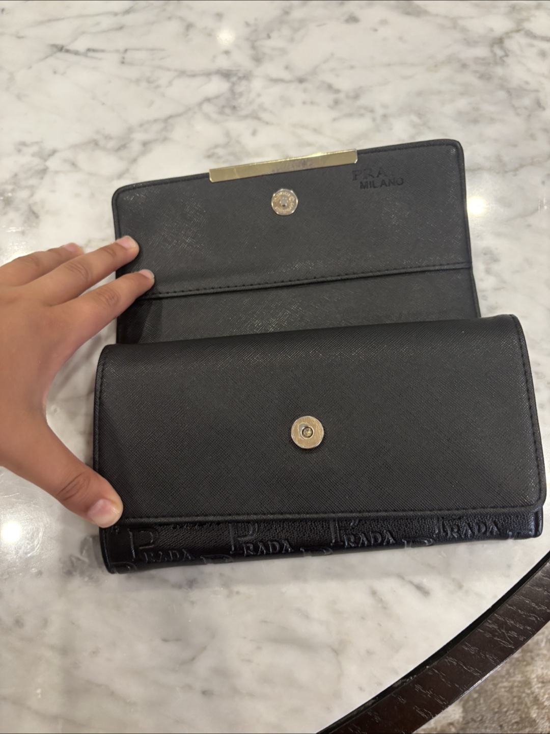 Black Prada wallet