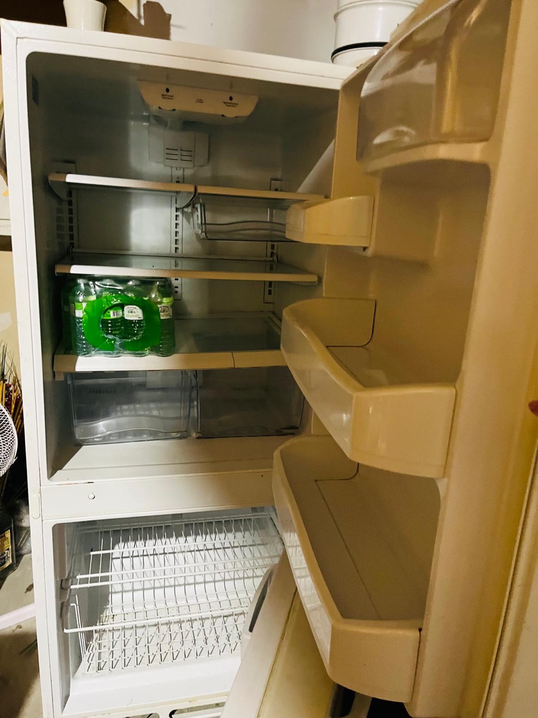 White Fridge with Bottom Freezer