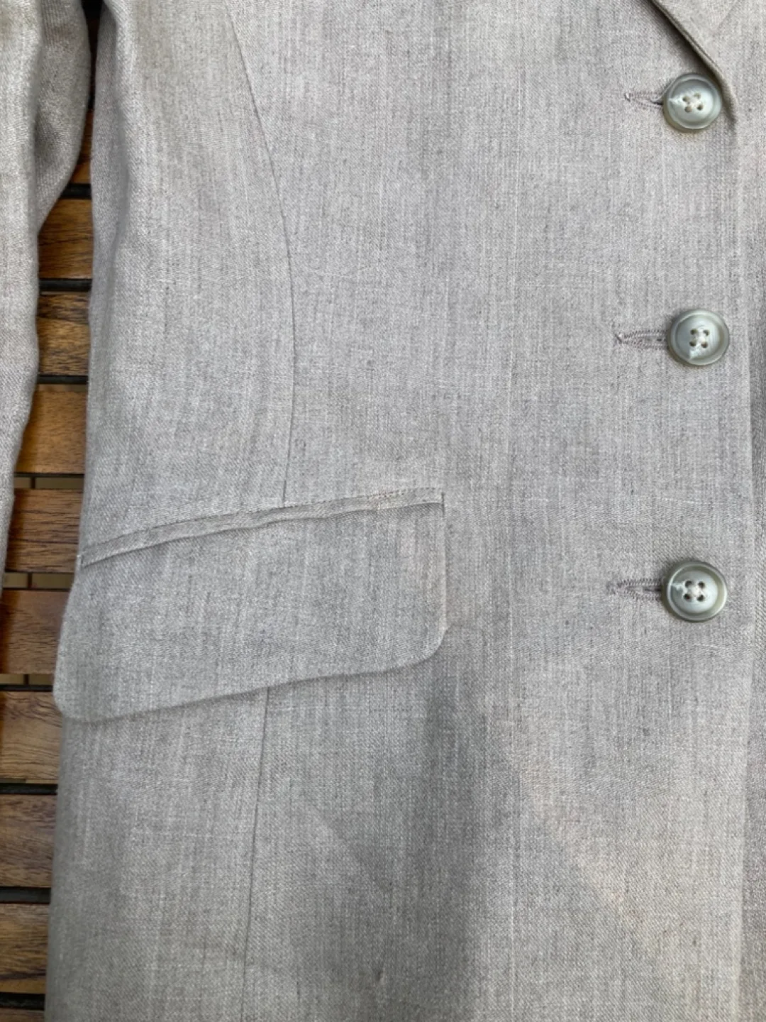 Beige Linen Blazer image indicator(4)