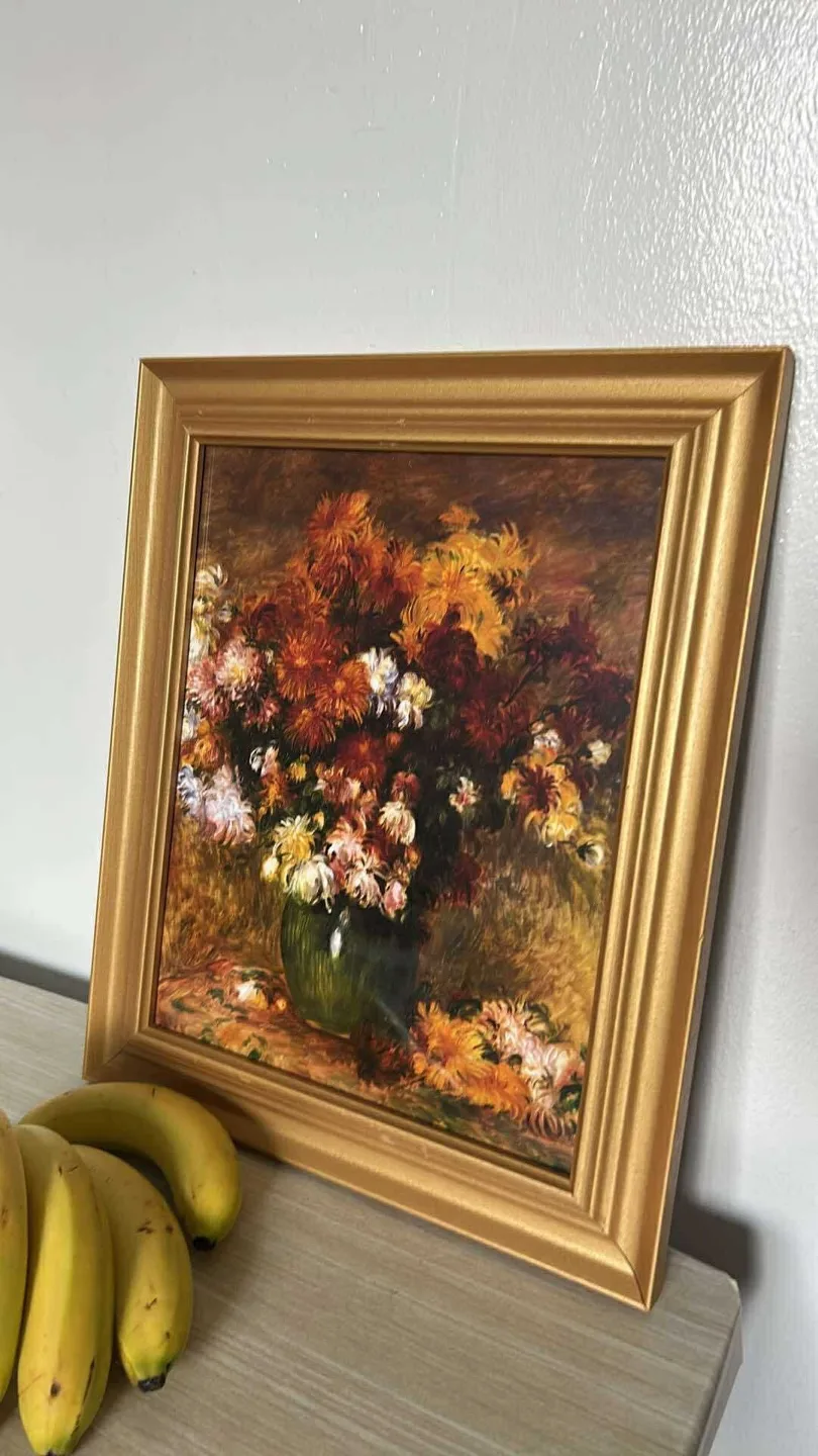 Framed Floral Painting Print thumbnail
