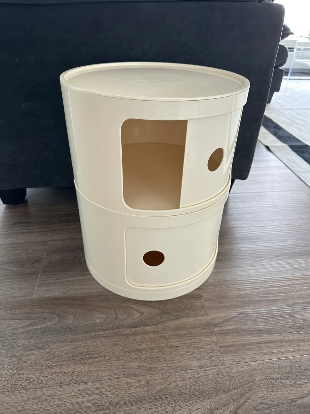 Beige Barrel Side Table thumbnail