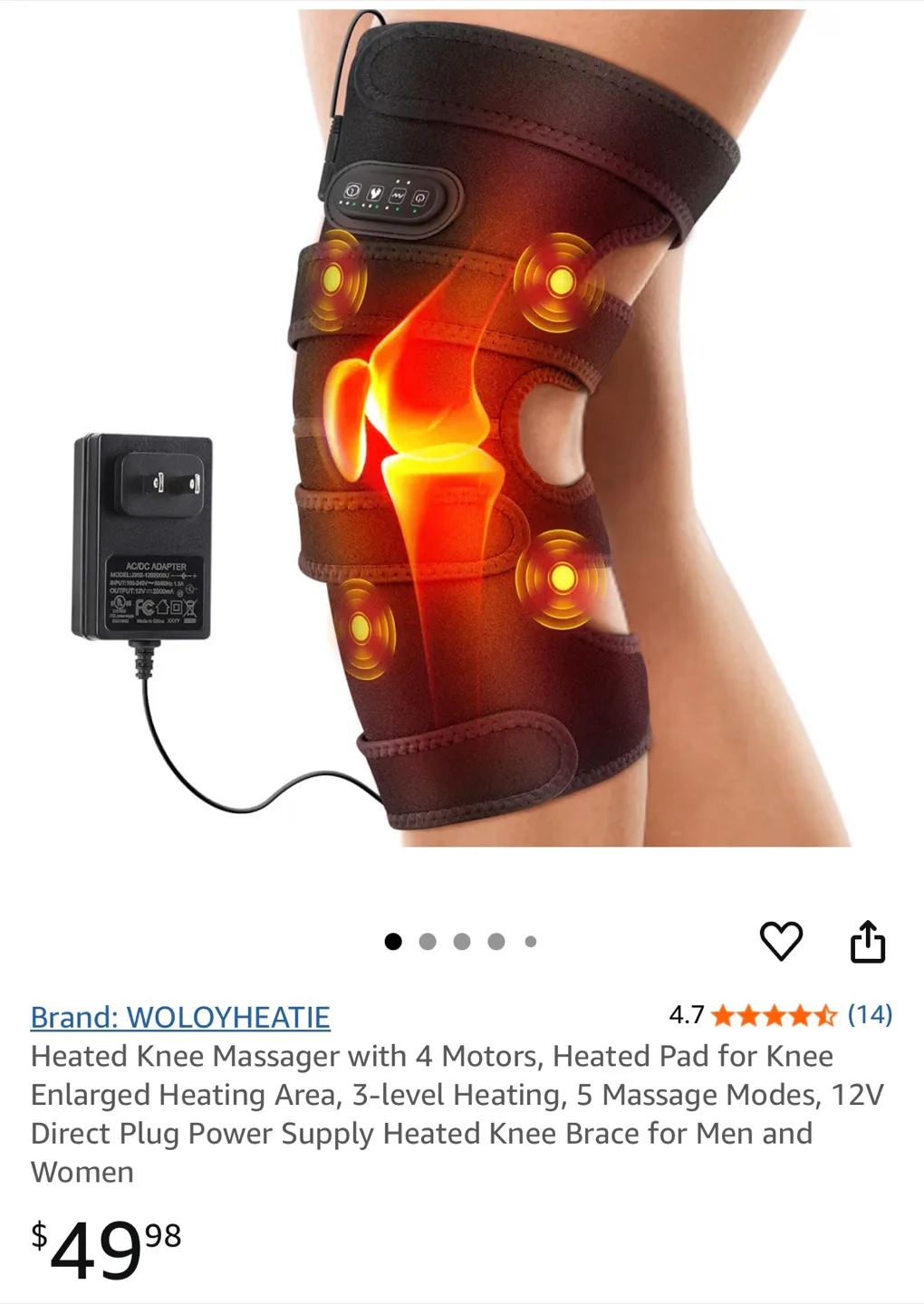 Heated Vibration Knee Pad image indicator(2)