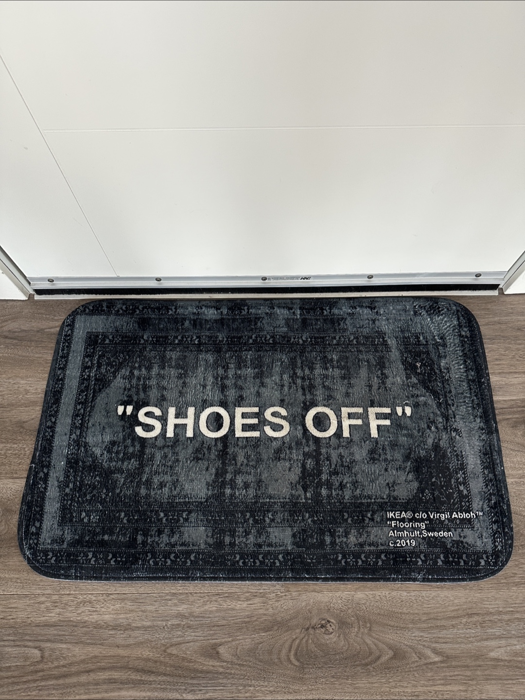 IKEA x Virgil Abloh “Shoes Off” Doormat | Karrot