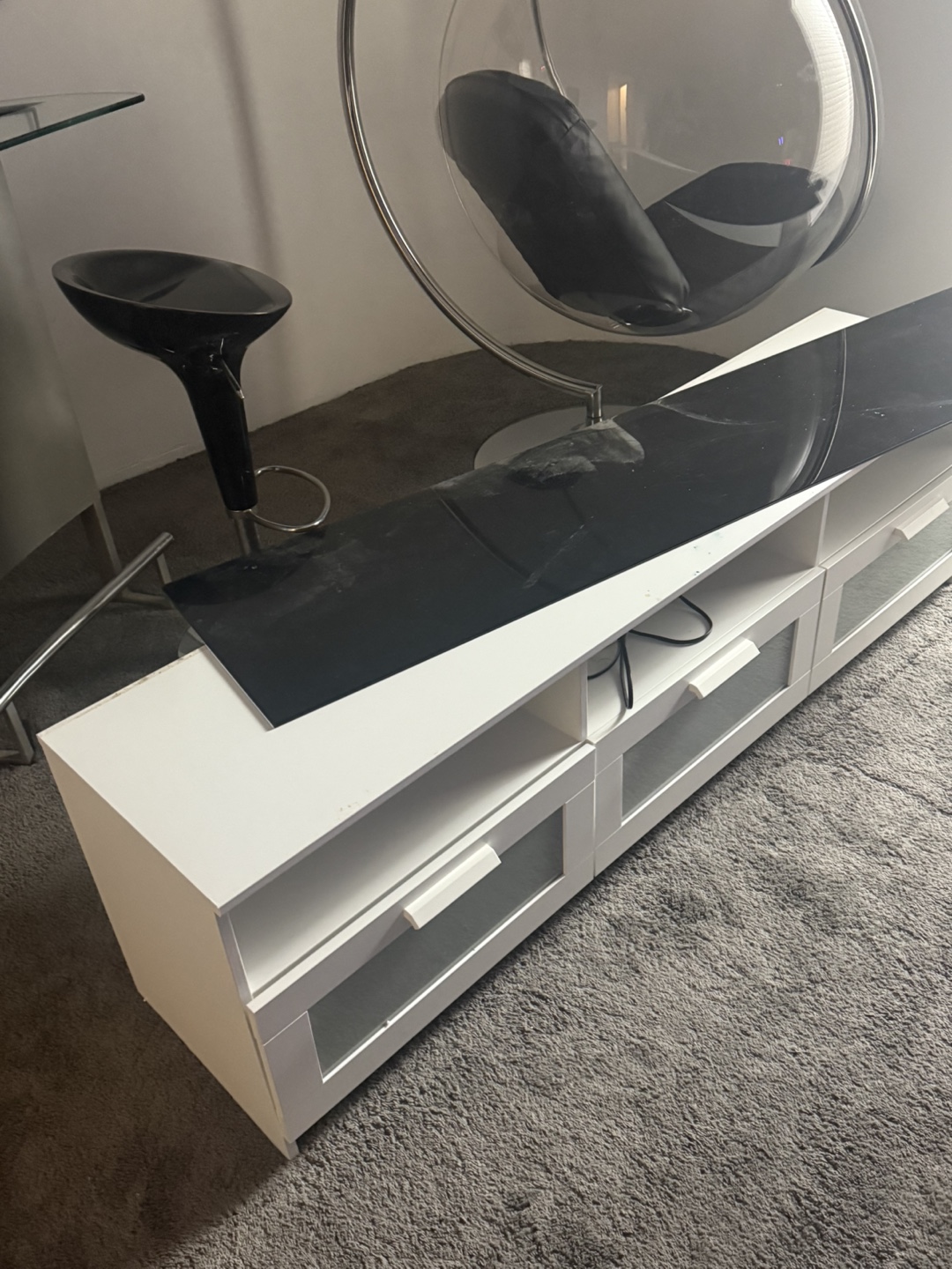 Tv stand with glass top option - photo 3
