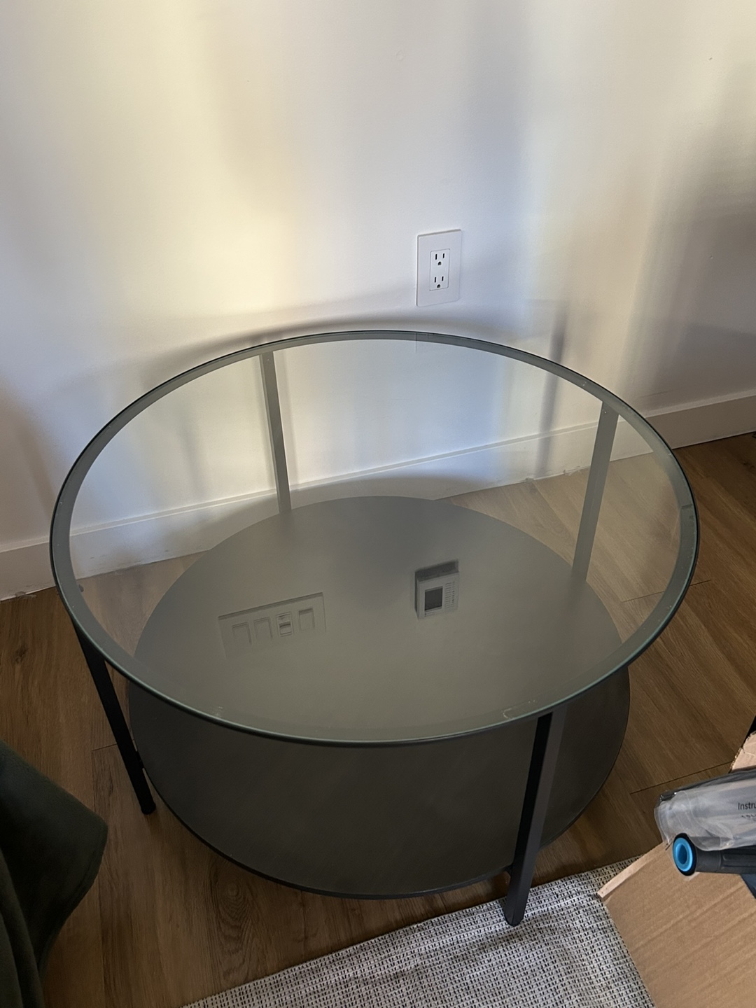 Glass Top Round Coffee Table - photo 2