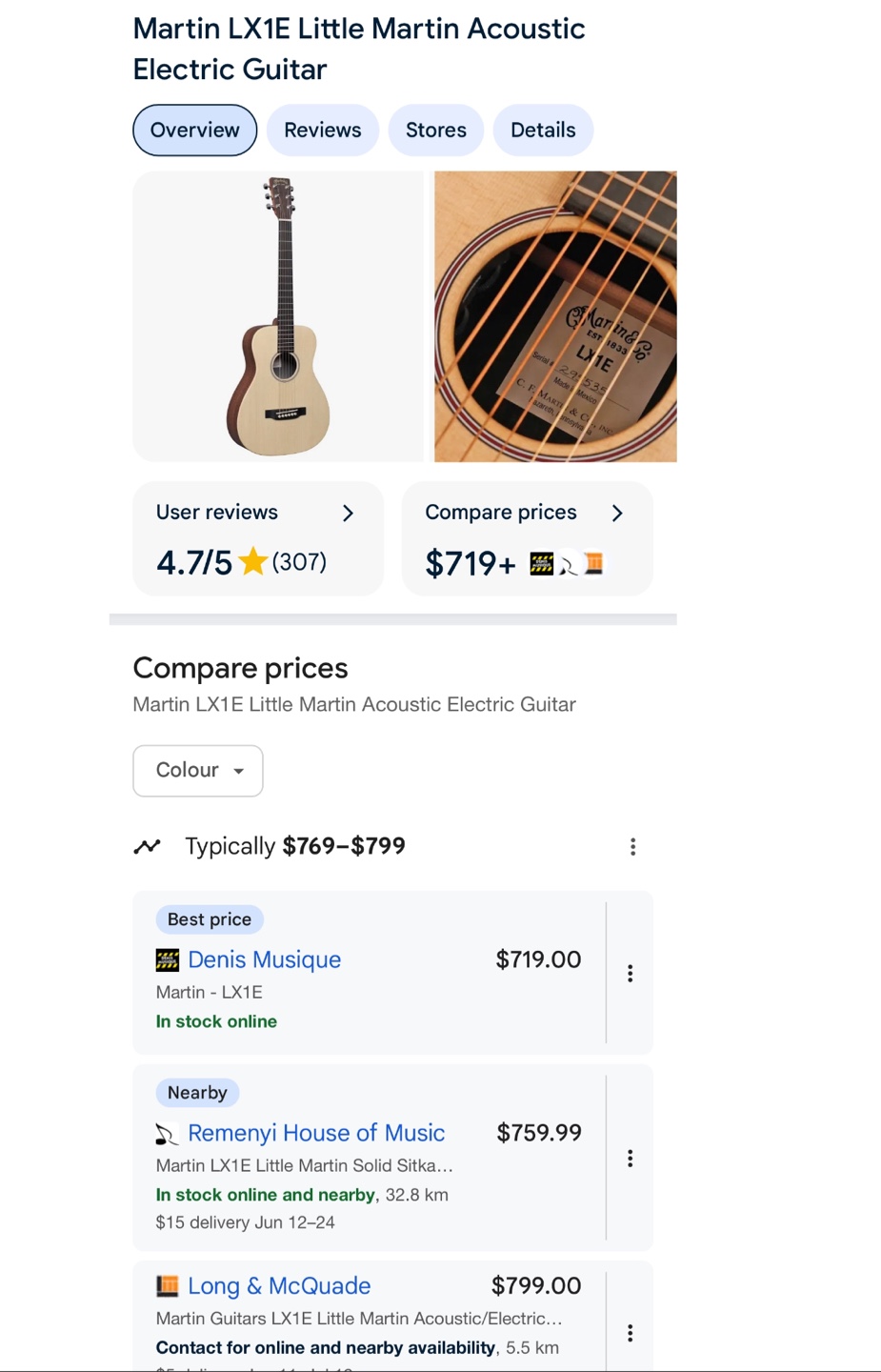 Martin Little Acoustic Electric Guitar - LX1E - photo 3