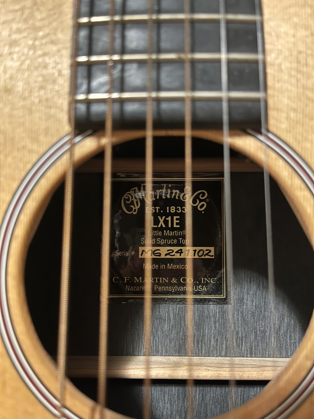 Martin Little Acoustic Electric Guitar - LX1E - photo 5