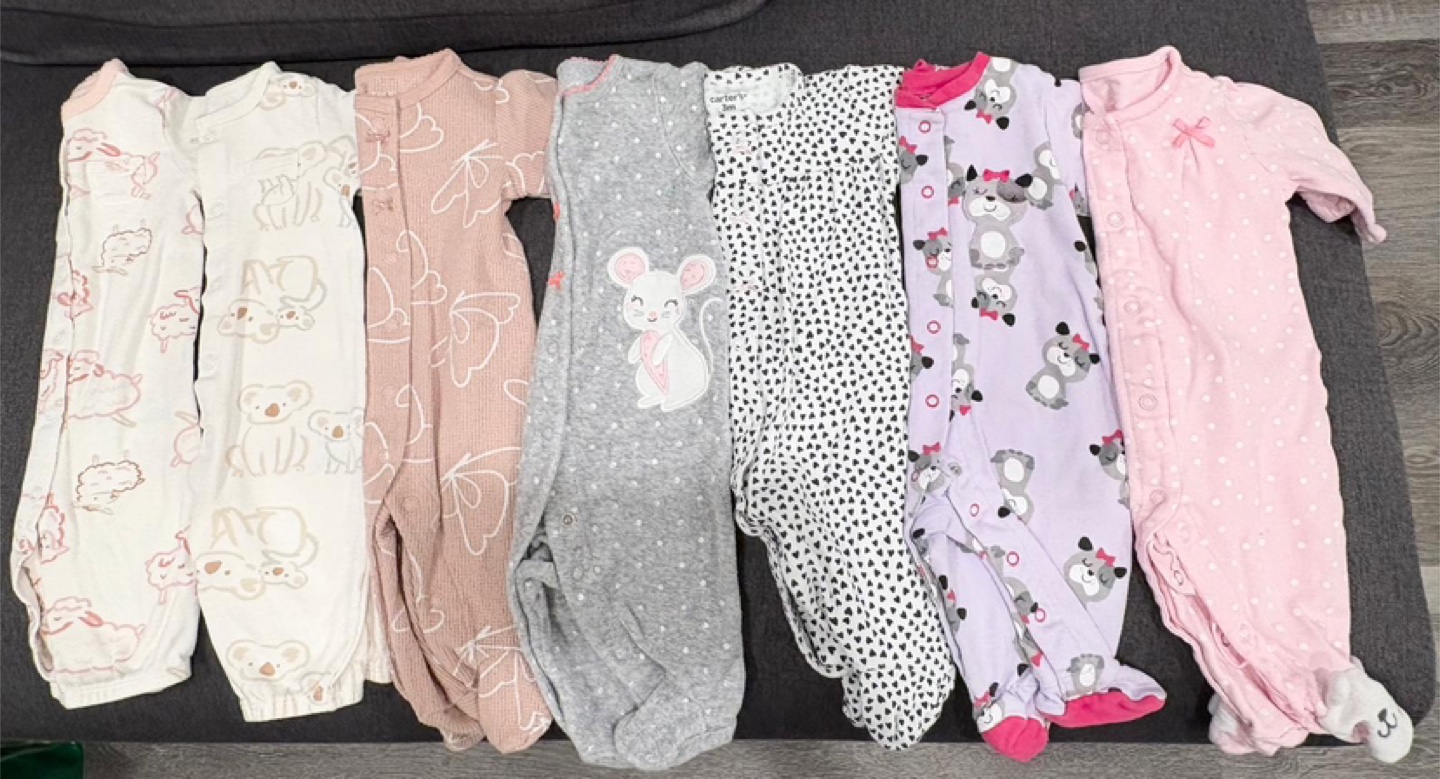 20 pcs Baby Pajama Bundle (3-6months)