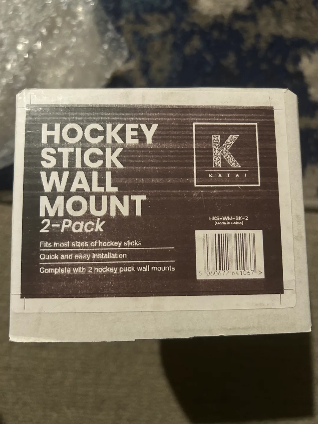 Brand New Katai Hockey Stick & Puck Display Wall Mount 2-Pk image indicator(9)