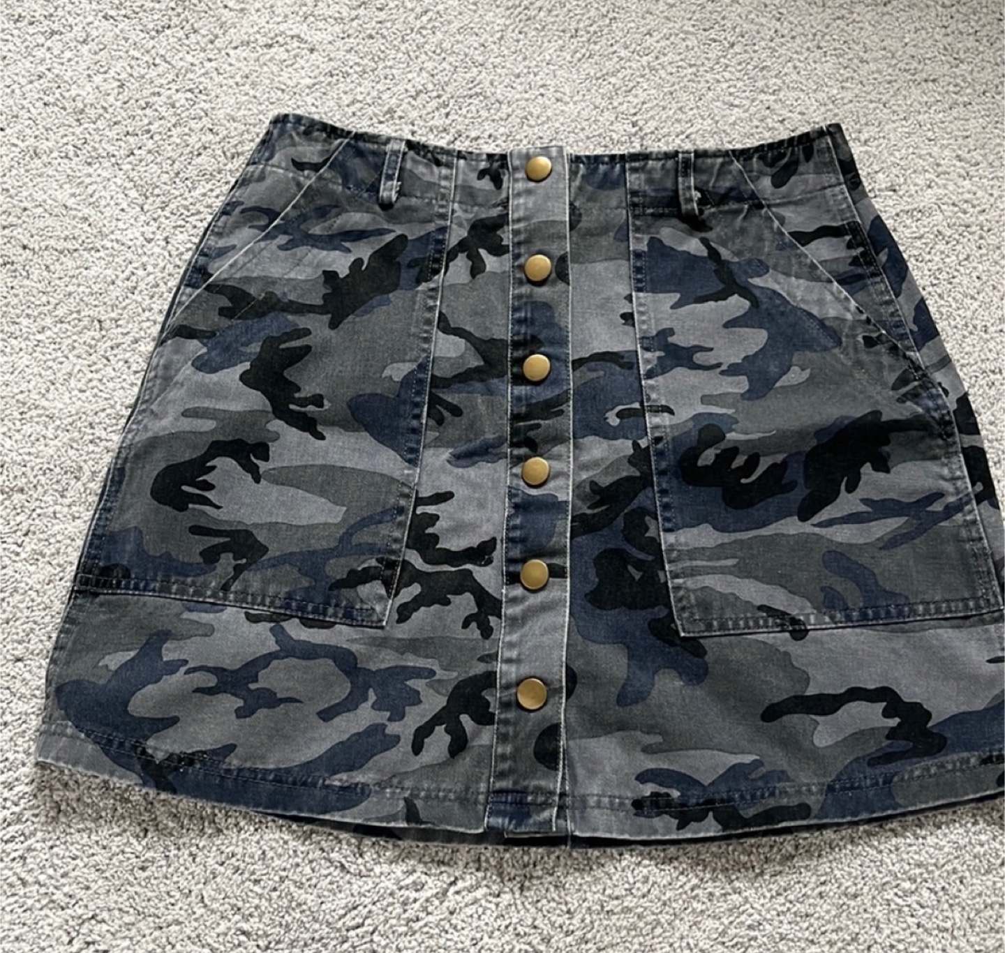 Camo Print Mini Skirt
