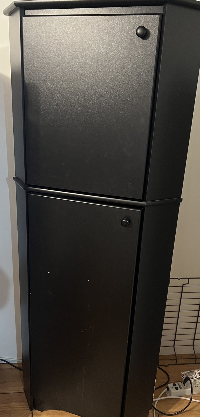 Black Corner Storage Cabinet