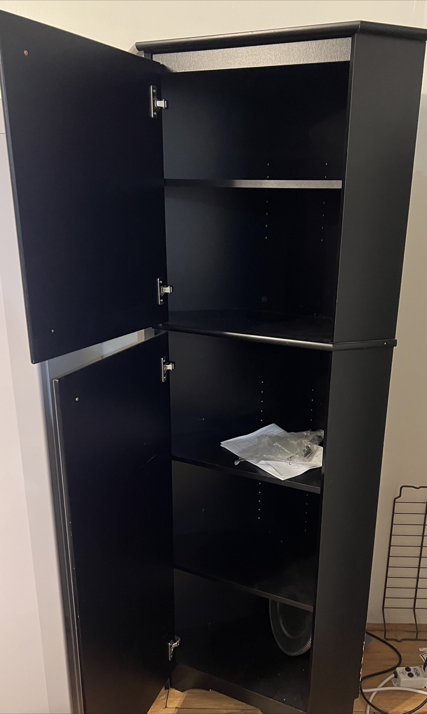 Black Corner Storage Cabinet - photo 3
