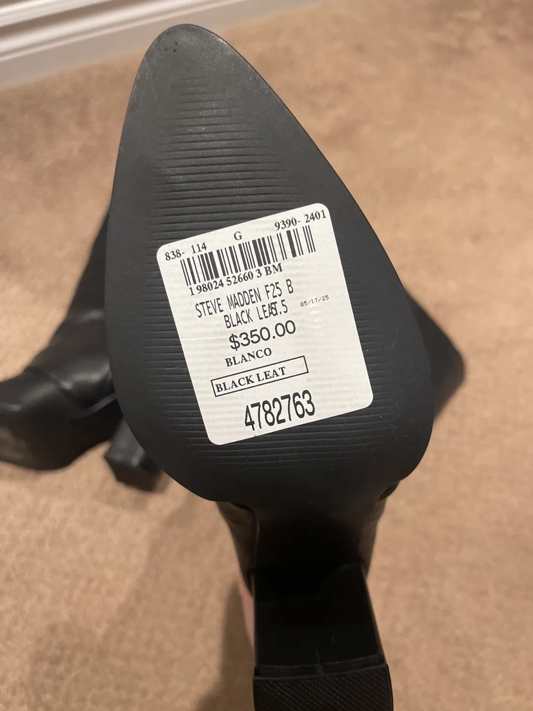 Steve Madden Black Leather Boots image indicator(2)