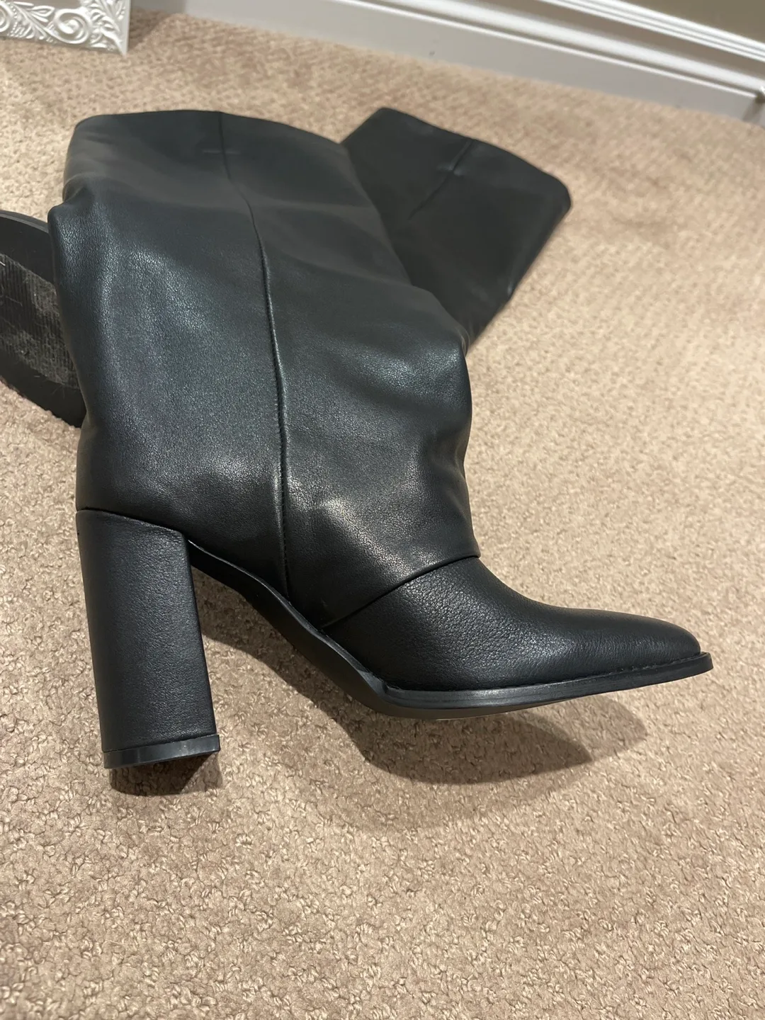 Steve Madden Black Leather Boots image indicator(5)