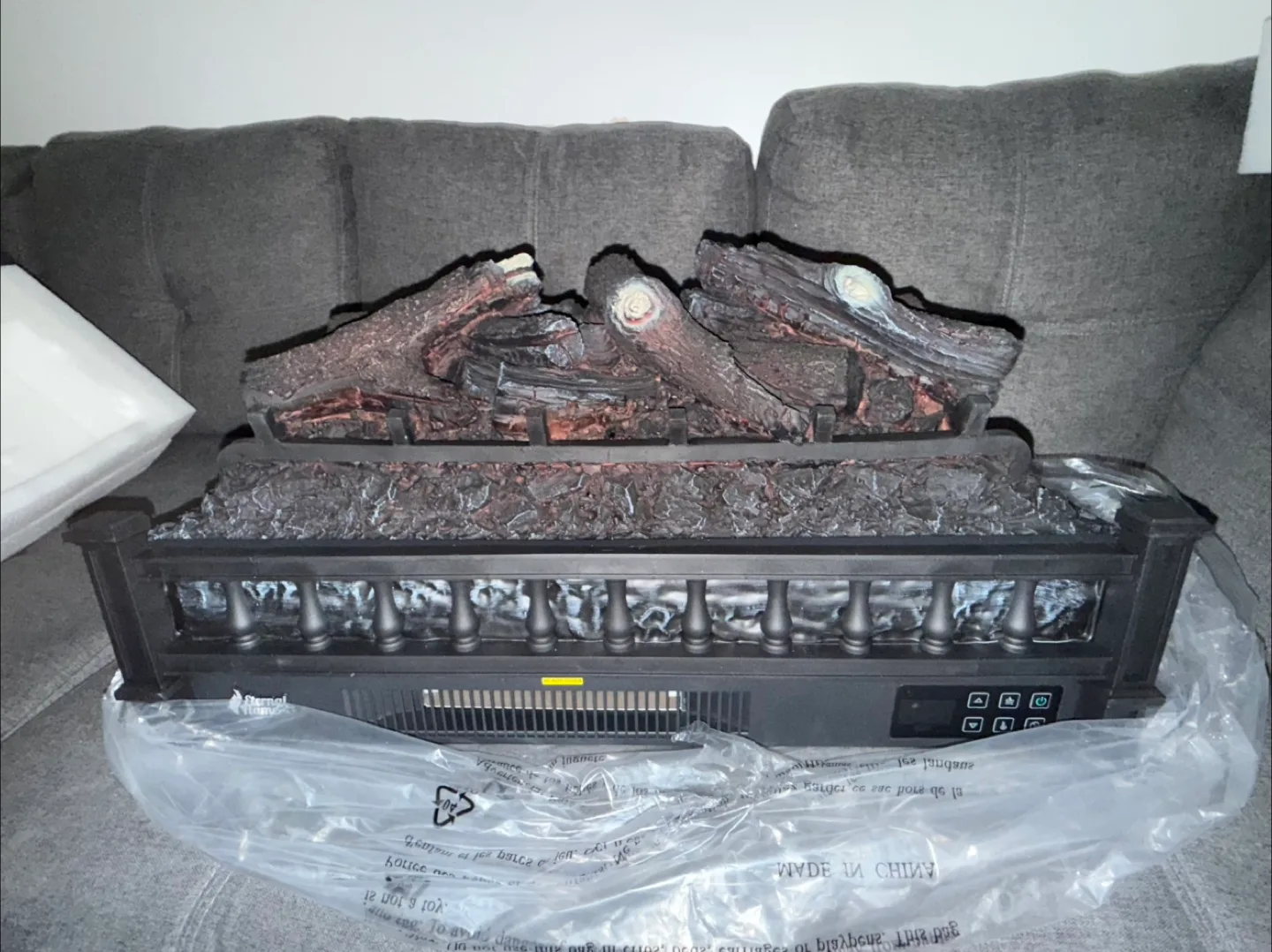 Electric Log Set Fireplace with Remote thumbnail
