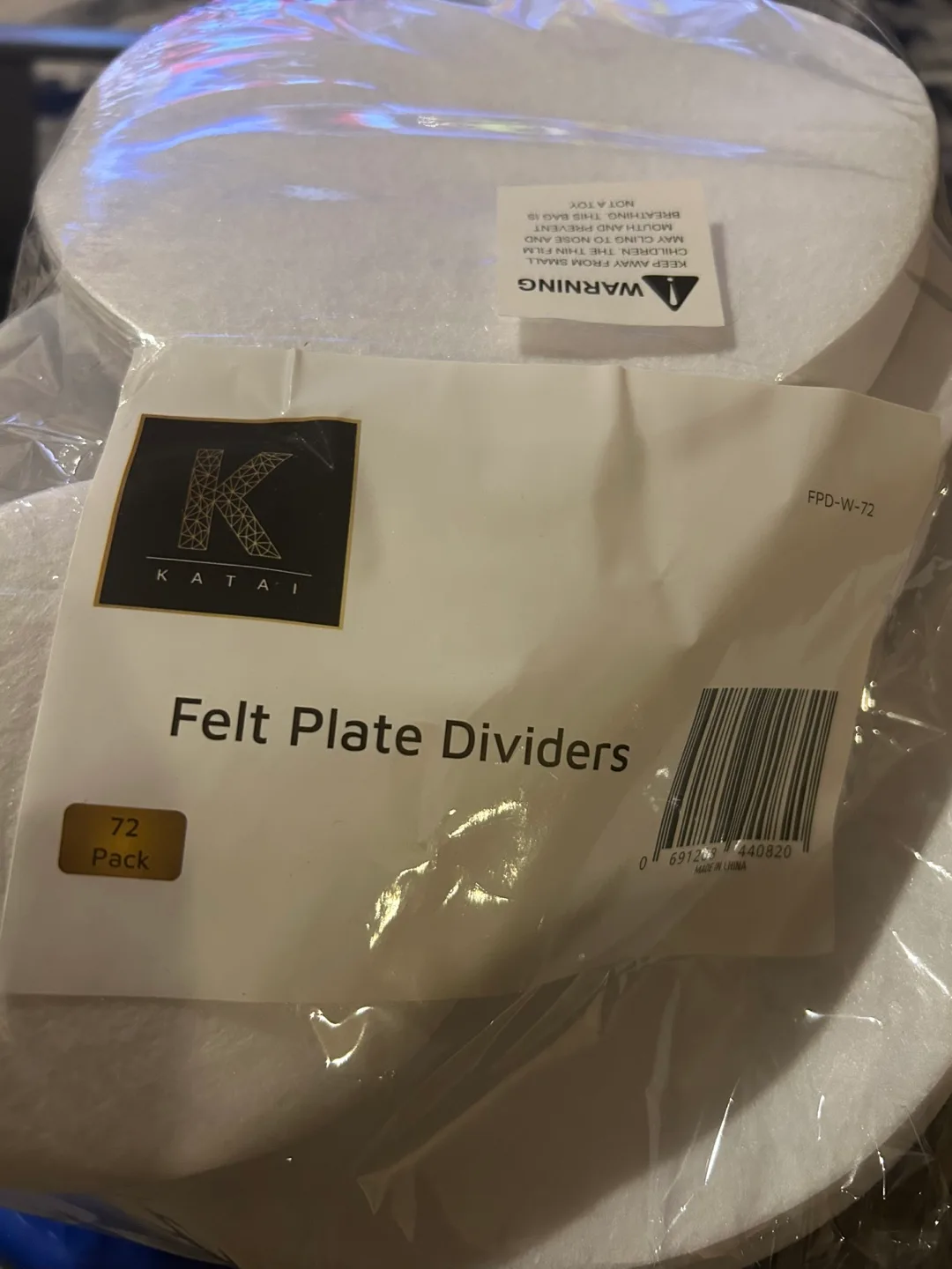 Brand New 72pcs Katai Felt Plate Dividers - Pack, Move, Store image indicator(10)