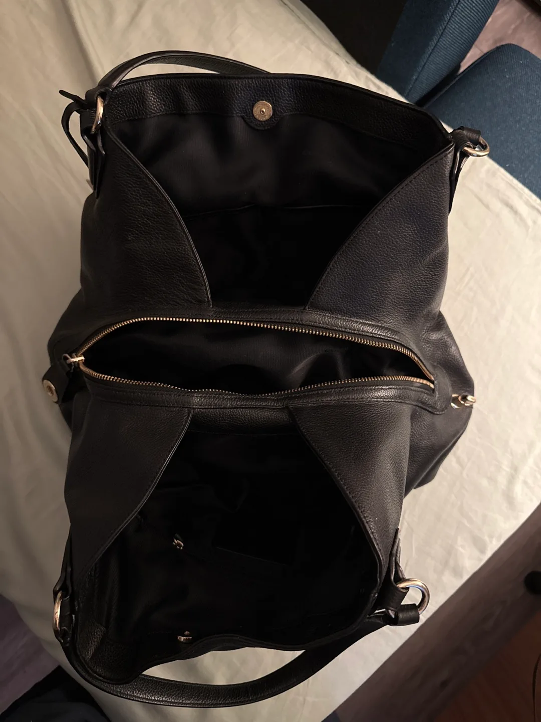 Coach Black Leather Handbag image indicator(5)