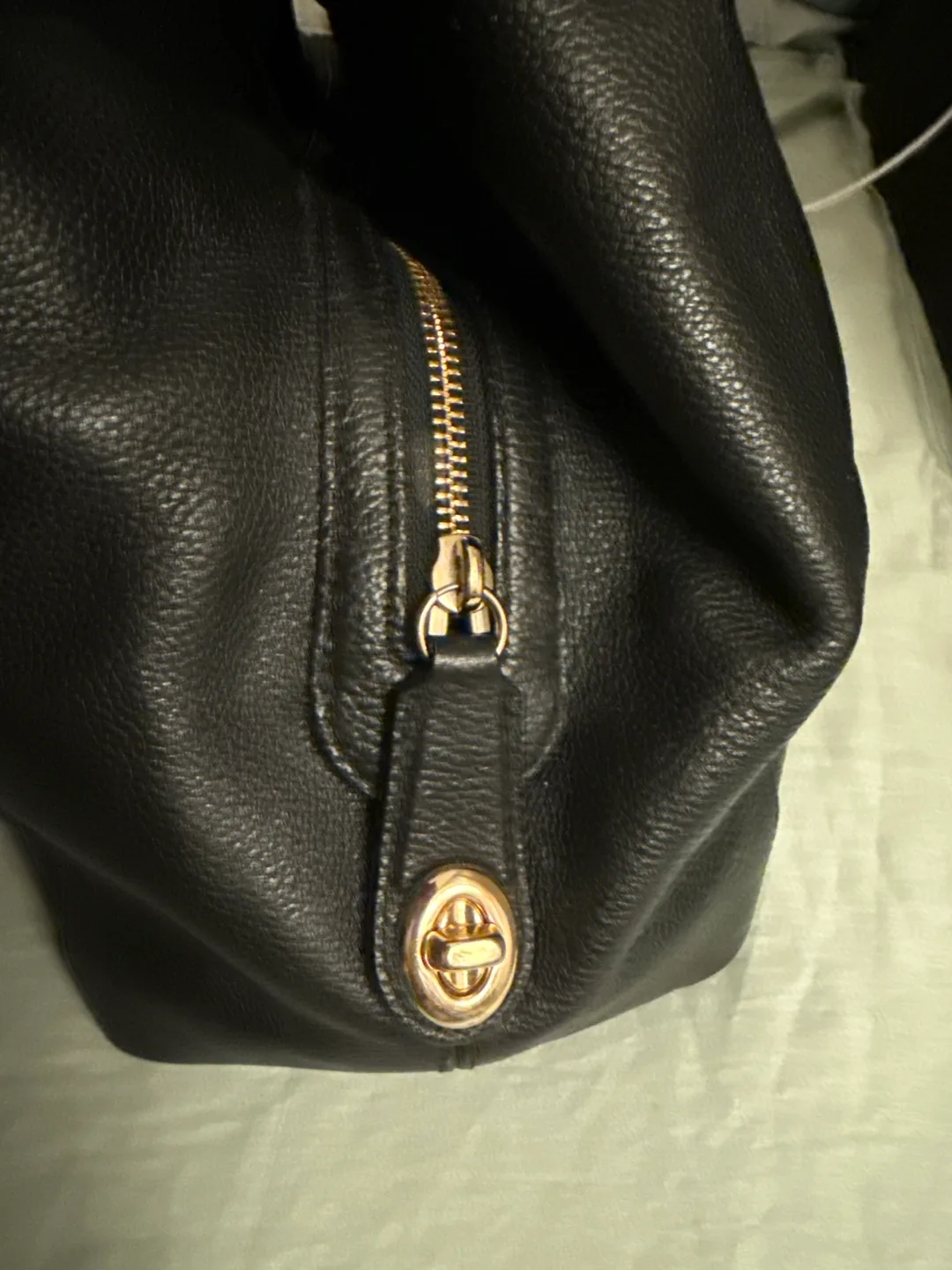 Coach Black Leather Handbag image indicator(4)