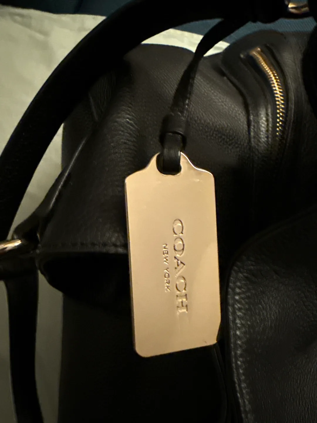 Coach Black Leather Handbag image indicator(3)