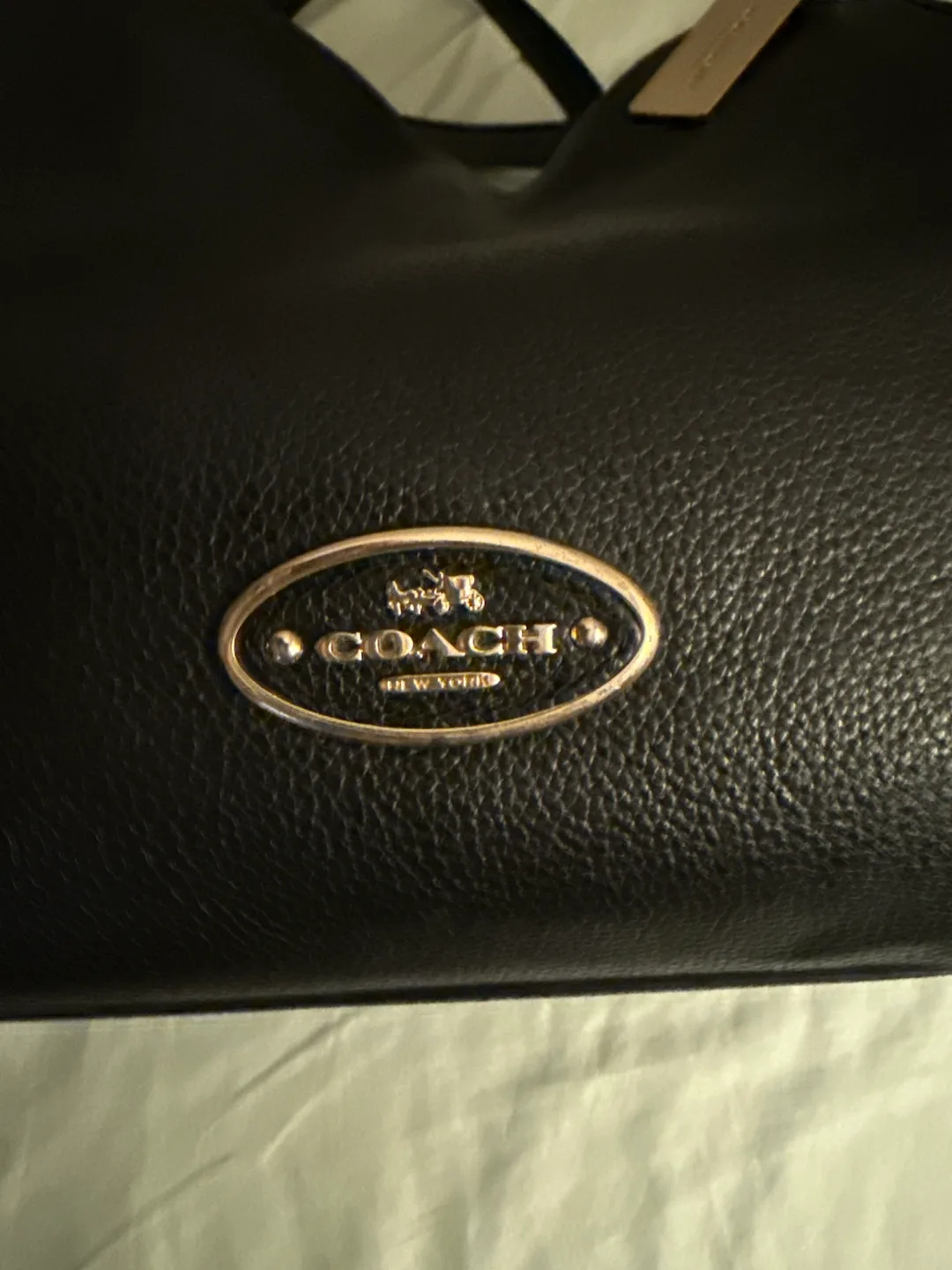 Coach Black Leather Handbag image indicator(2)