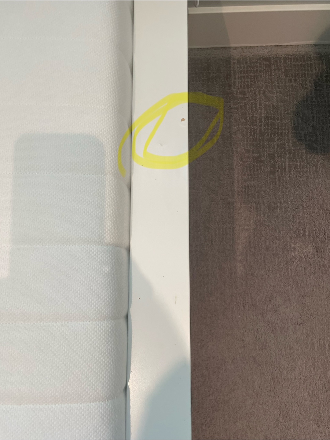 Ikea White Bed Frame with Mattress (Double) - photo 5