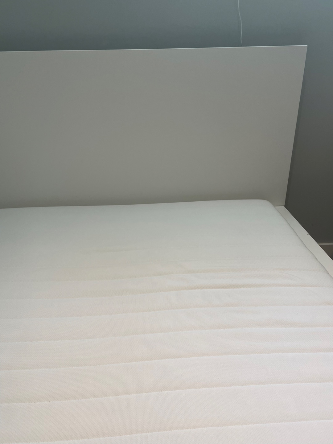 Ikea White Bed Frame with Mattress (Double) - photo 3
