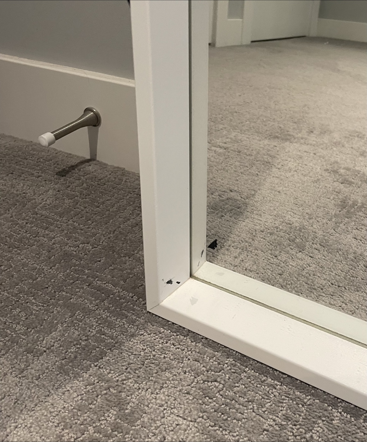 White Framed Mirror - photo 2