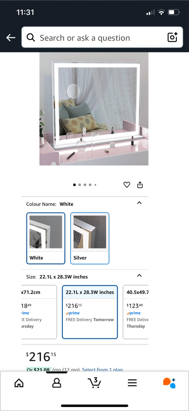 White Framed Mirror - photo 3