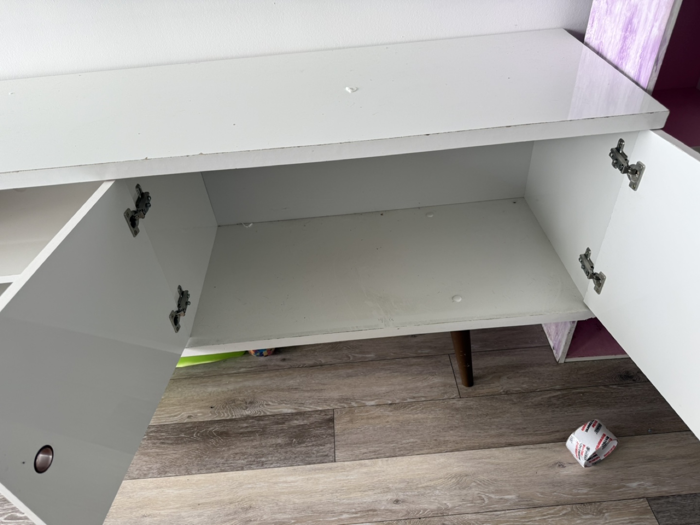 White TV Stand - photo 4