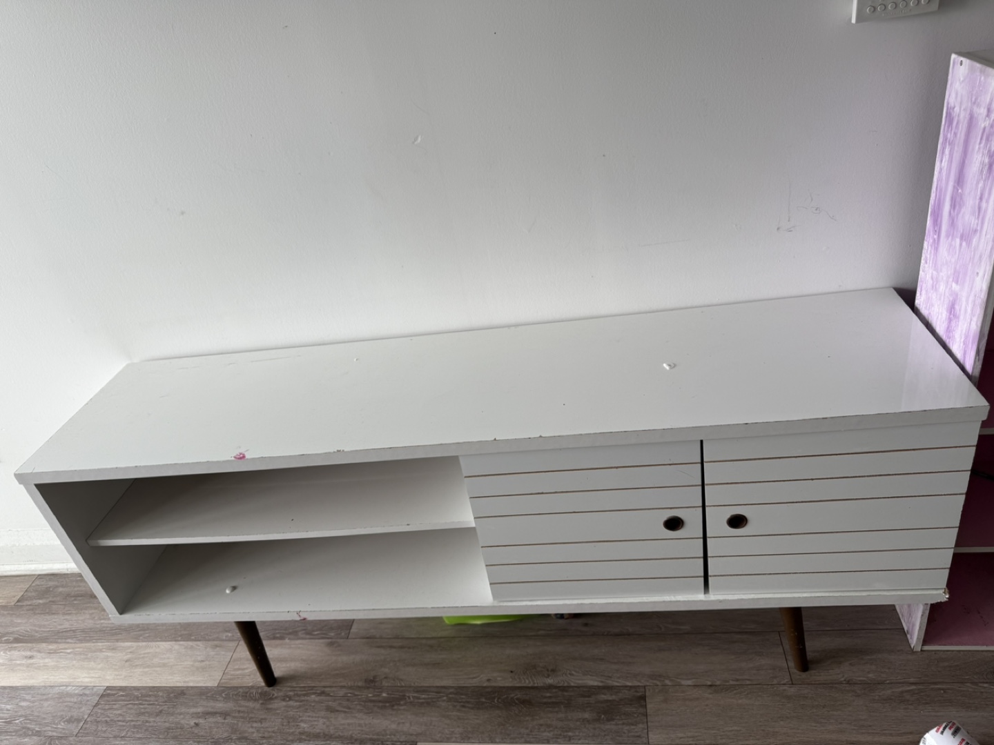 White TV Stand - photo 2