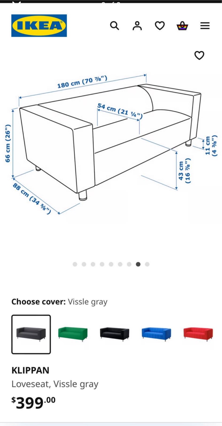 IKEA Klippan Loveseat - photo 3