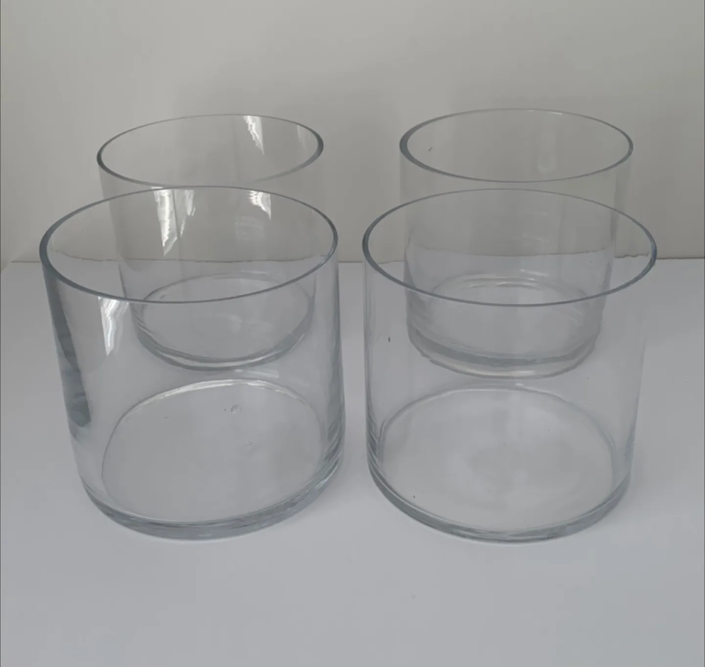 Four Glass Cylinder Vases thumbnail