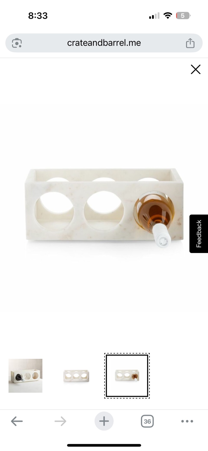 Crate & Barrel Marble Wine Rack - photo 2