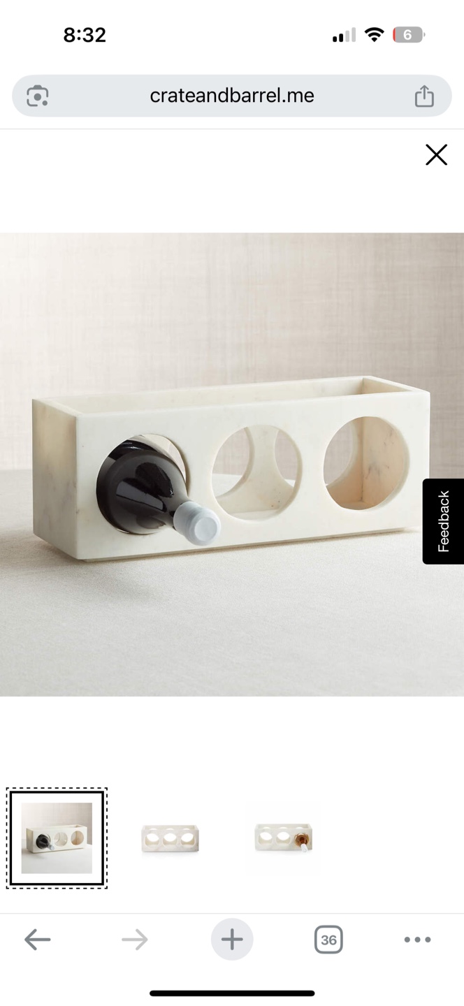 Crate & Barrel Marble Wine Rack