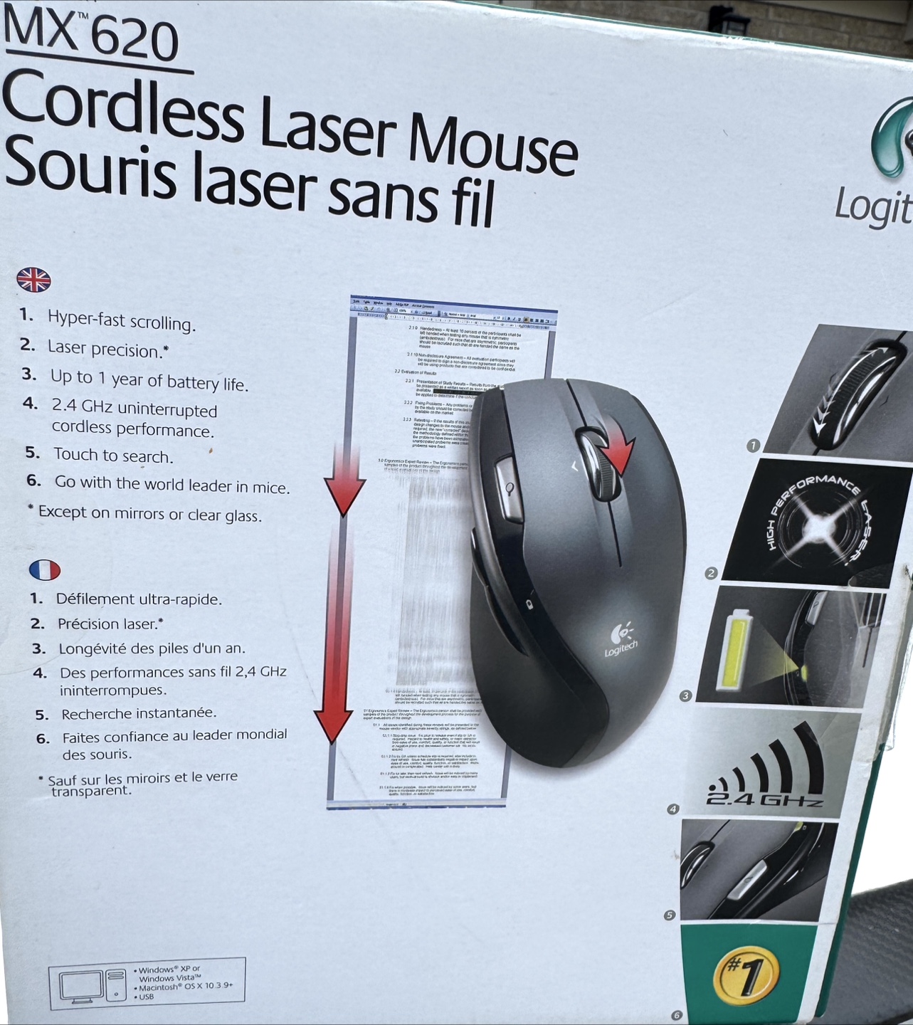 Logitech MX620 Cordless Laser Mouse - photo 2