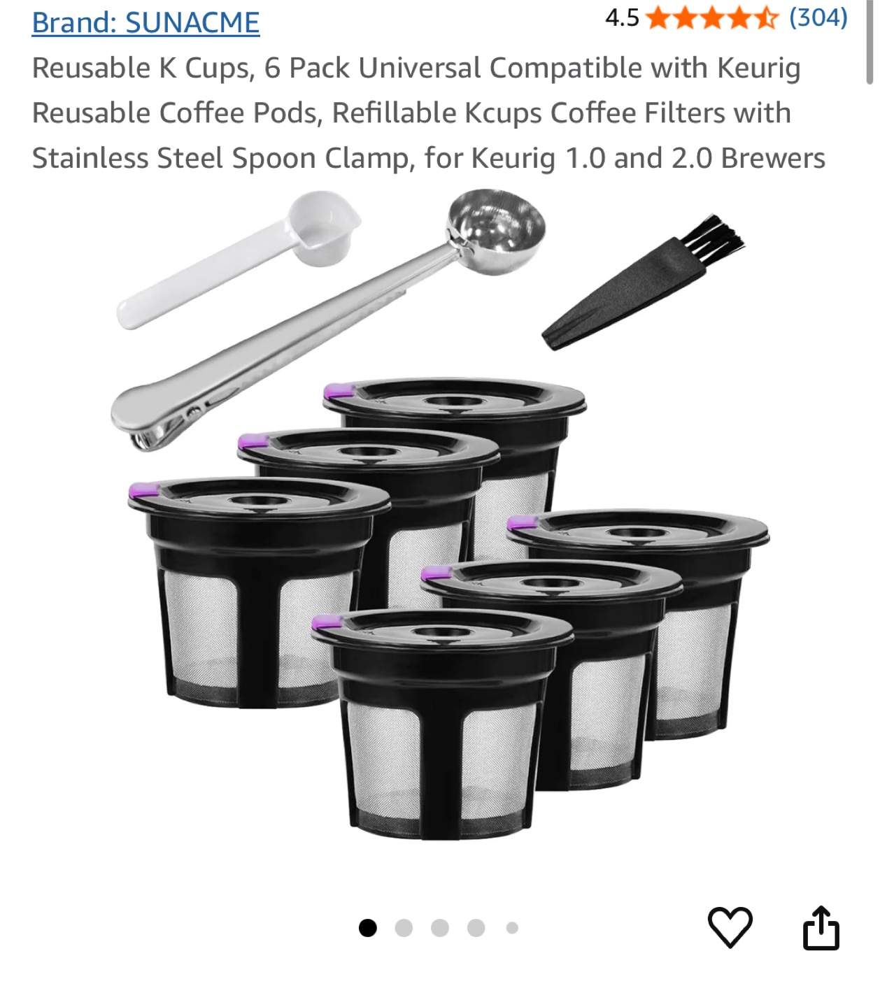 Reusable K Cups for Keurig 1.0 and 2.0 Brewers