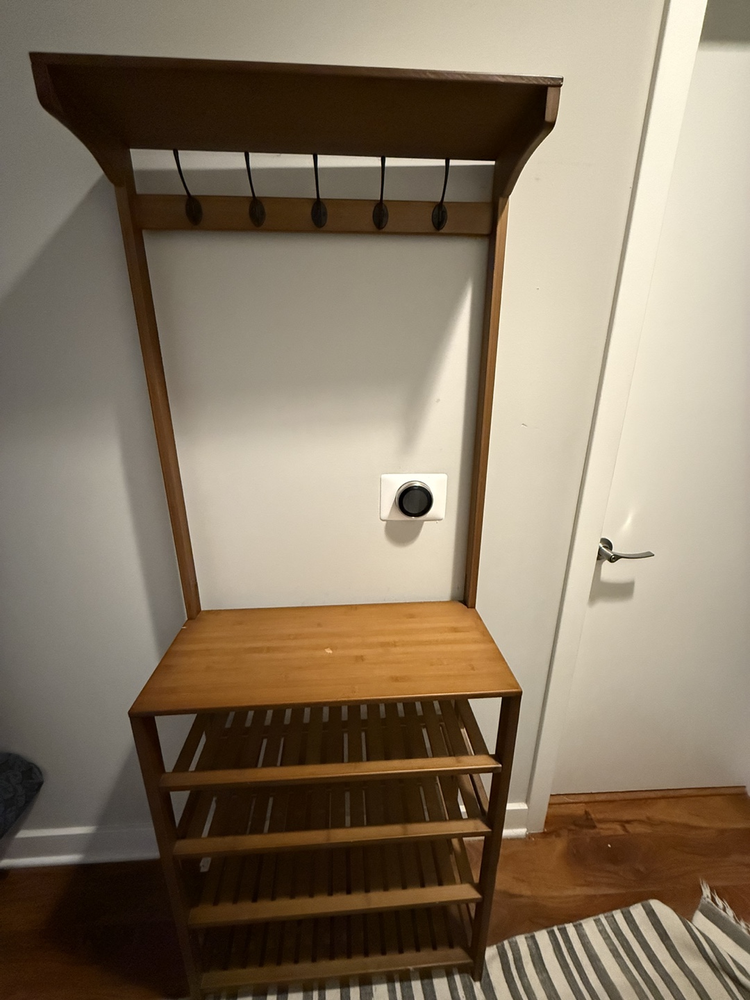 Wooden Entryway Storage Rack