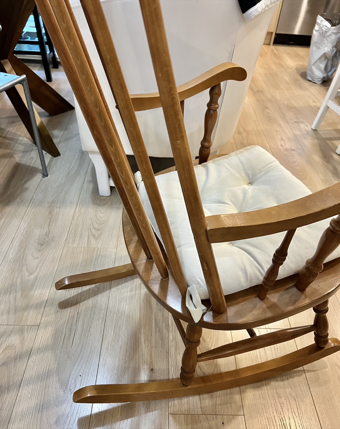 Rocking chair, solid wood, high back - photo 2