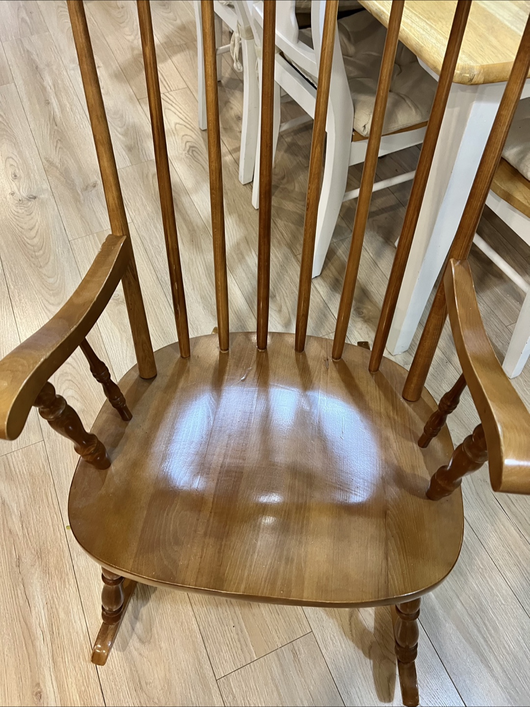 Rocking chair, solid wood, high back - photo 3