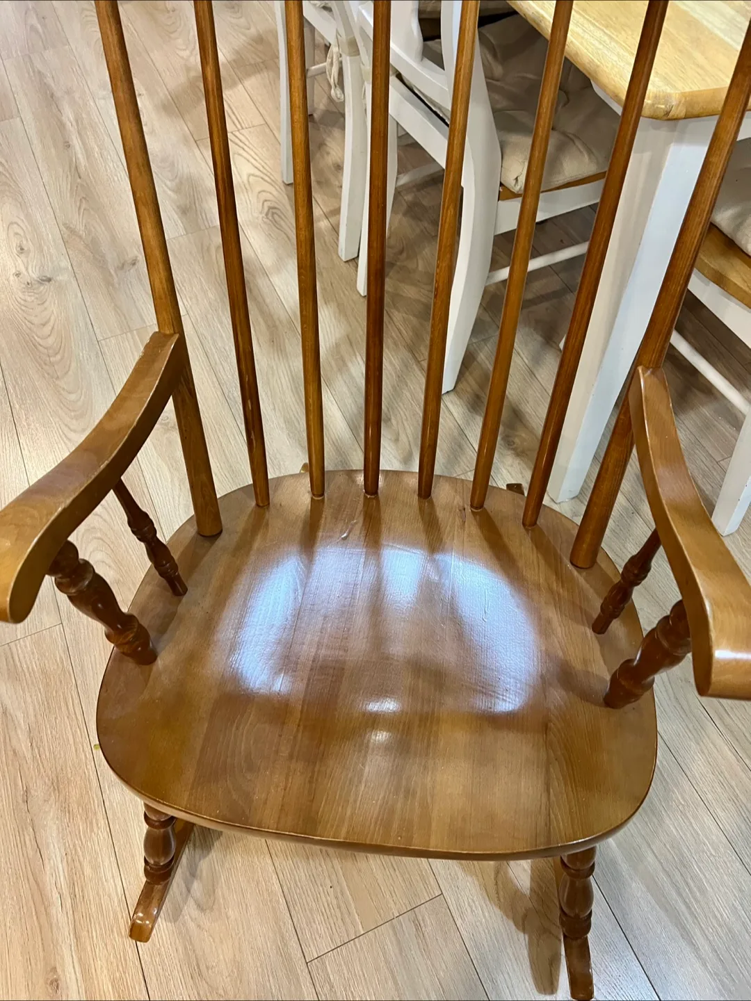 Rocking chair, solid wood, high back image indicator(3)