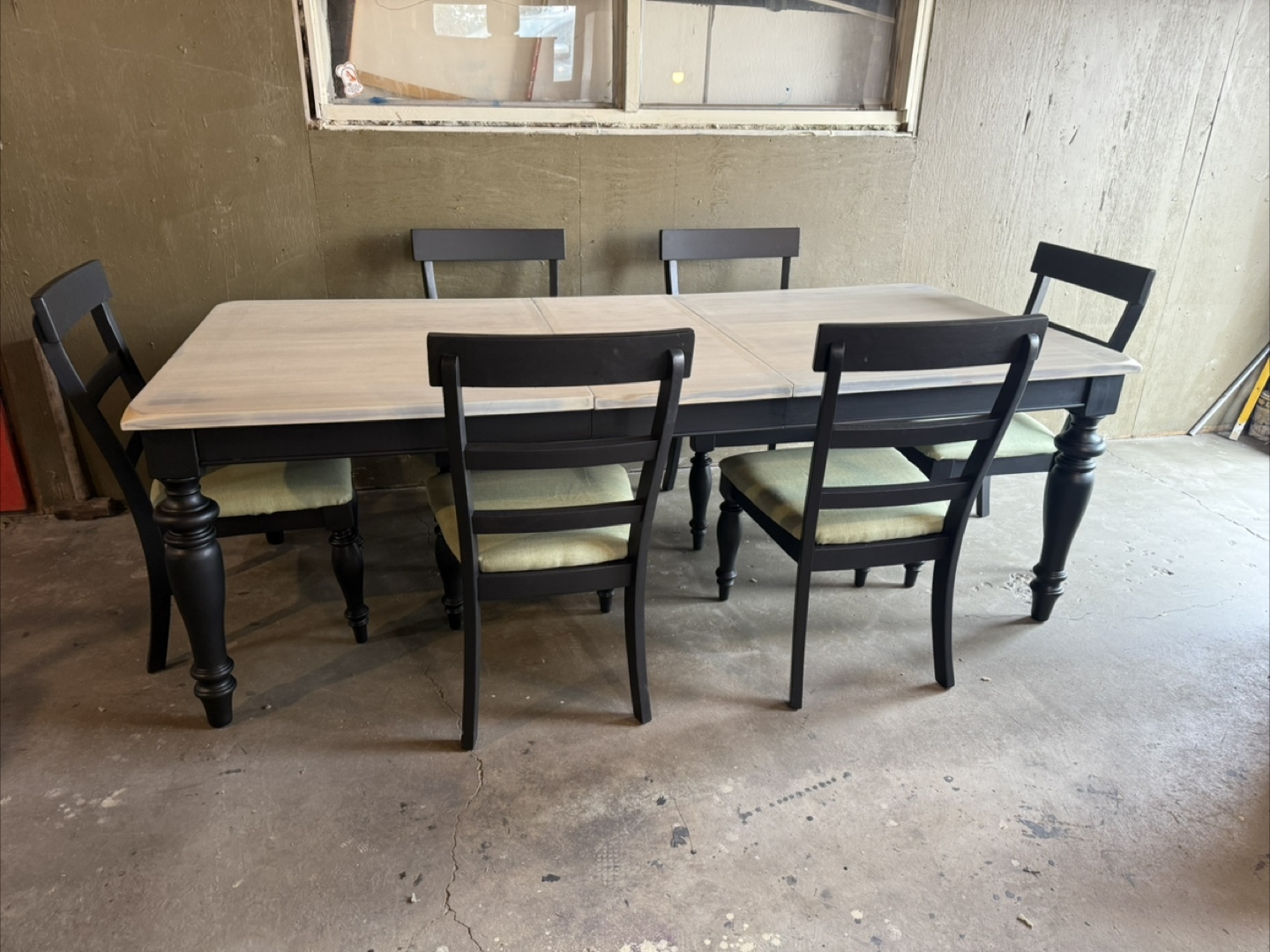 Refinished Dining Set with 6 Chairs