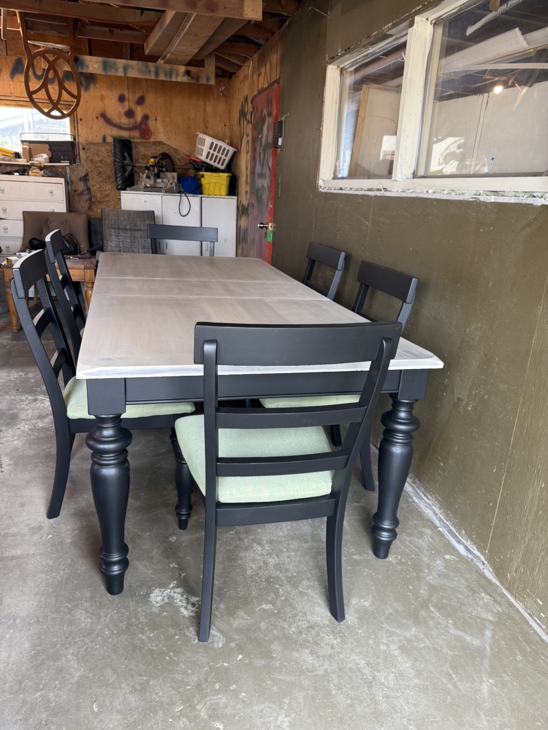 Refinished Dining Set with 6 Chairs - photo 2
