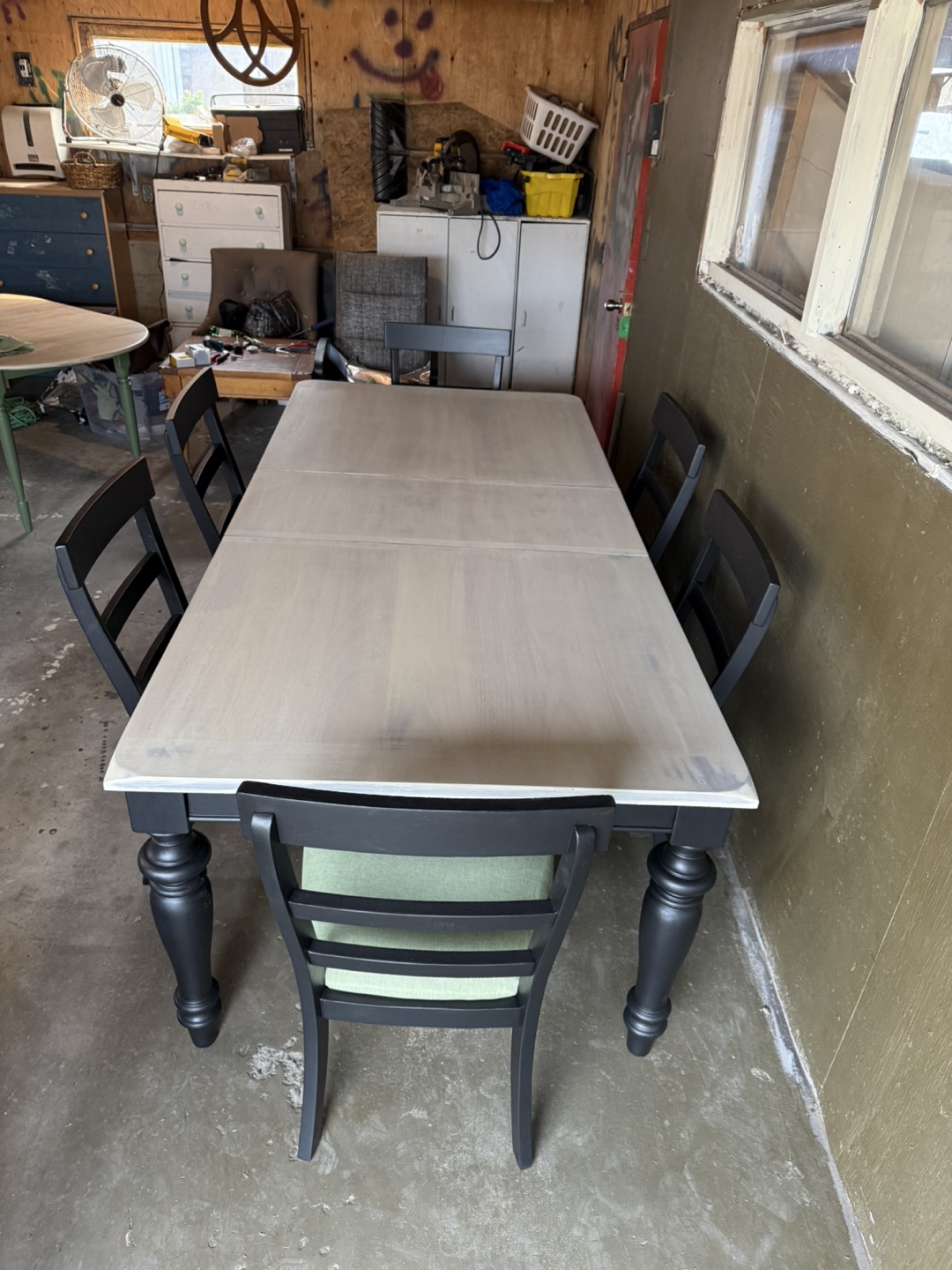 Refinished Dining Set with 6 Chairs - photo 3