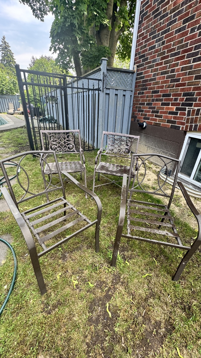Set of 4 Metal Patio Chairs