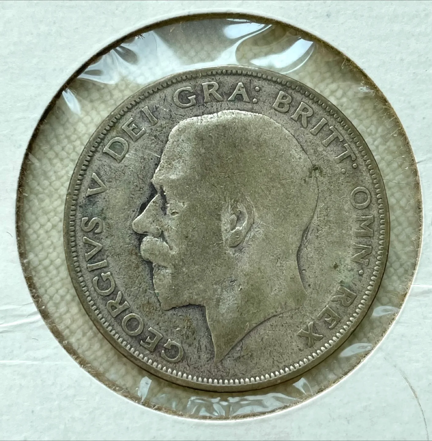 1923 SILVER UNITED KINGDOM HALF CROWN IN WITH INFO SHEETLET image indicator(3)