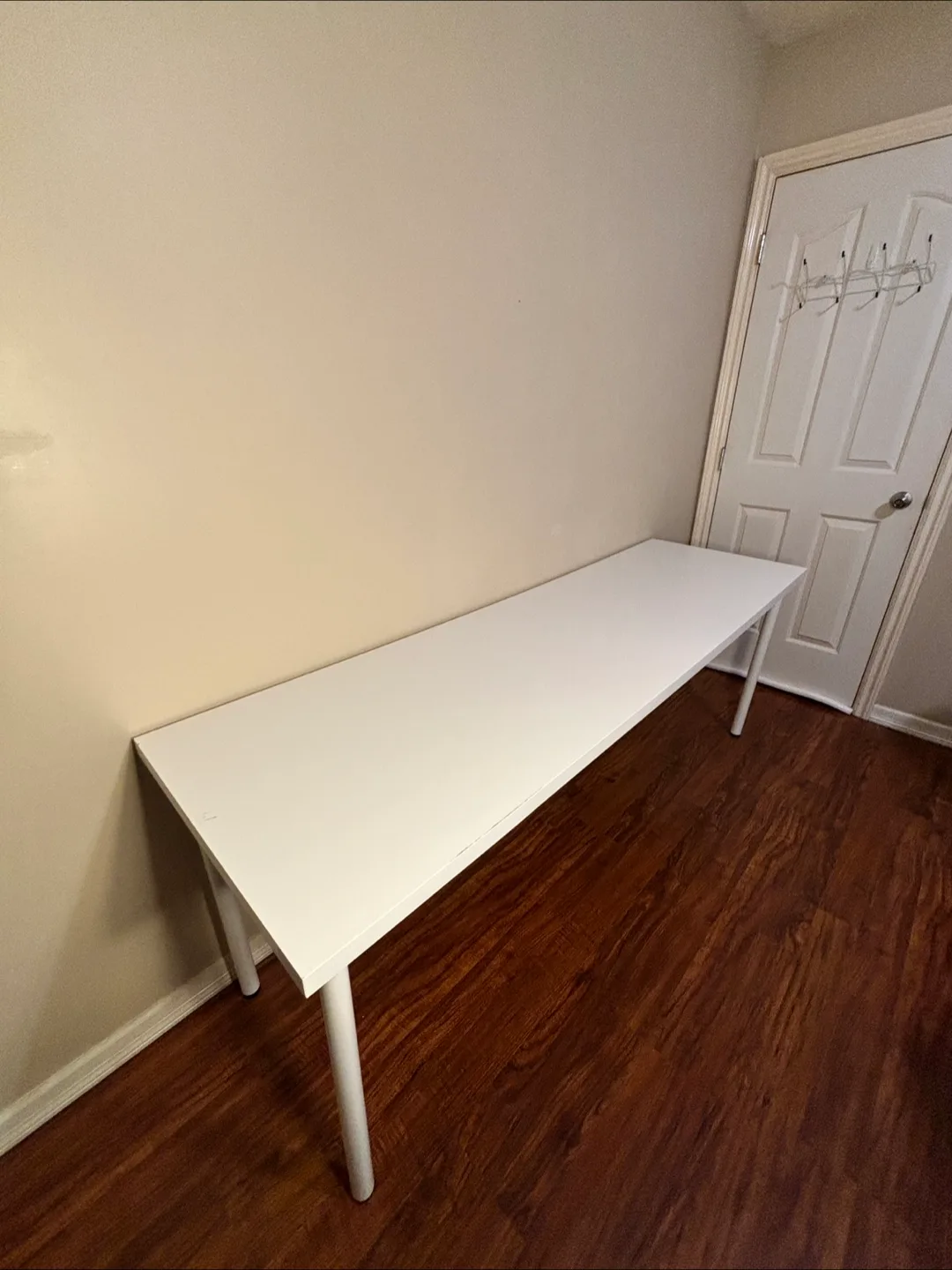 IKEA TABLE  - 200cm x 60cm White with 6 adils legs thumbnail