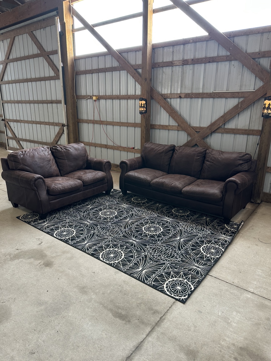 *Delivery Available* Comfortable 3+2 Faux Leather Sofa Set