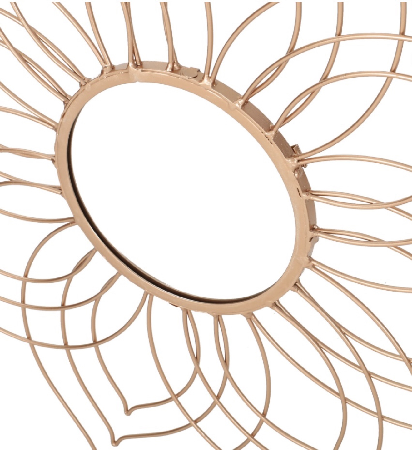 Rose Gold Floral Wall Mirror - photo 2