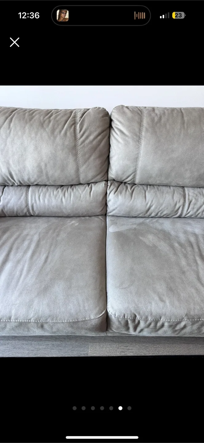 Grey Loveseat Couch image indicator(6)