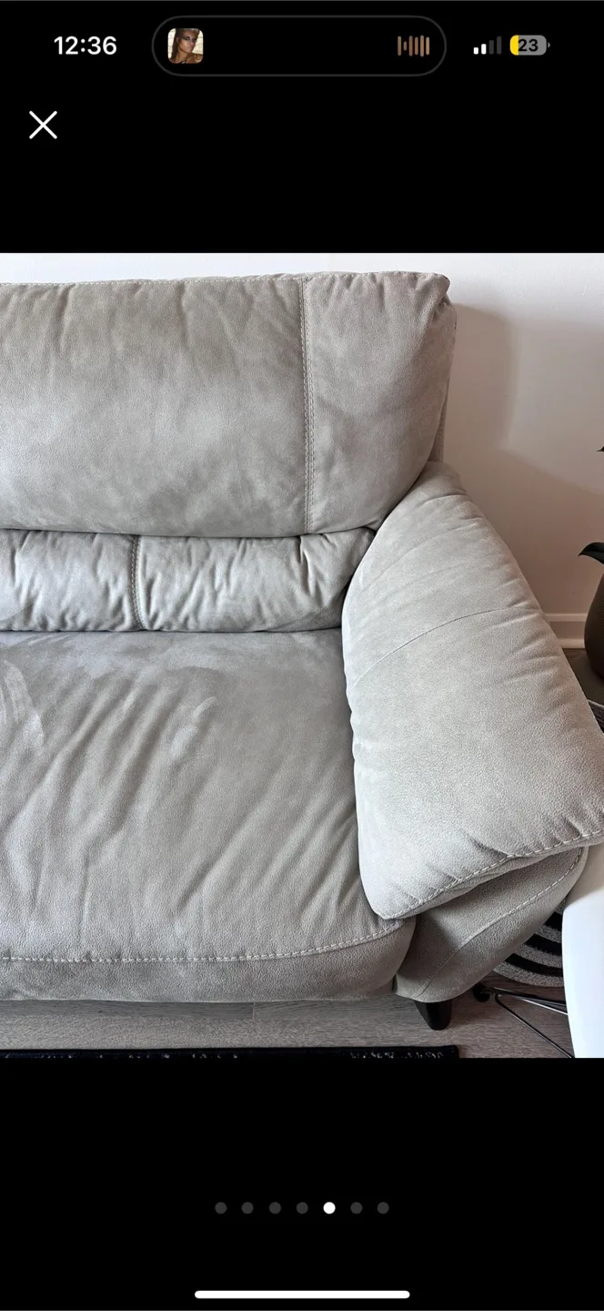 Grey Loveseat Couch image indicator(7)